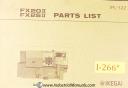 Ikegai-Ikegai FX20II FX25II, Lathe Parts and Assembly Manual-FX20II-FX25II-01